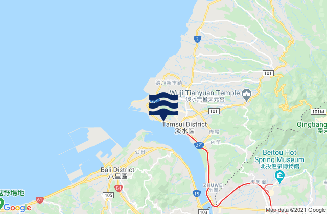 Mapa de mareas Tan-shui Kang, Taiwan