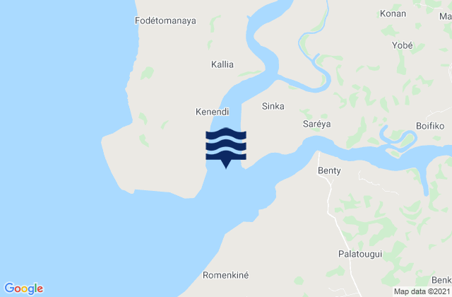 Mapa de mareas Tana Island Melikhoure River, Guinea