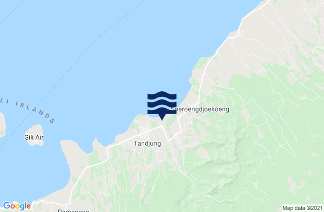 Mapa de mareas Tanahsong Daya, Indonesia