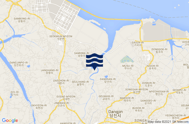 Mapa de mareas Tangjin, South Korea