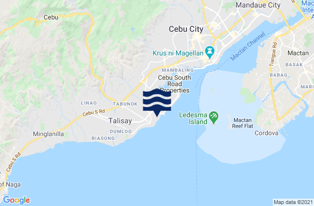 Mapa de mareas Tangke, Philippines