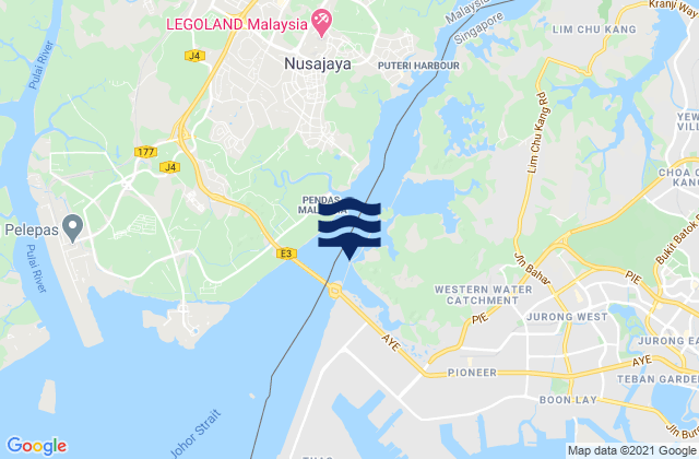 Mapa de mareas Tanjong Pasir Laba, Singapore