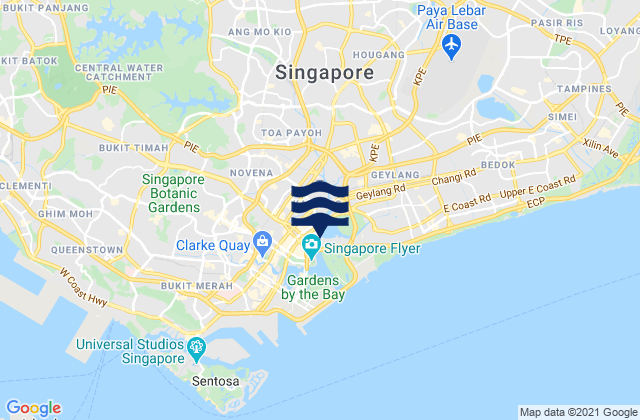 Mapa de mareas Tanjong Rhu, Singapore