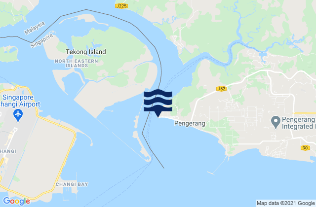 Mapa de mareas Tanjung Pengelih, Malaysia