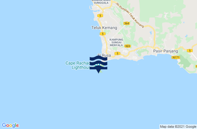 Mapa de mareas Tanjung Tuan, Malaysia