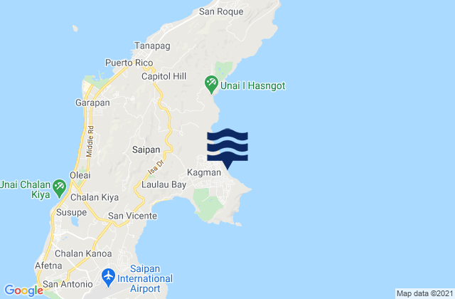 Mapa de mareas Tank Beach, Northern Mariana Islands