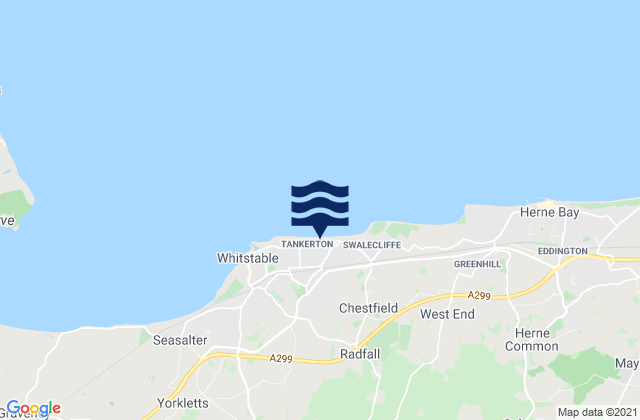 Mapa de mareas Tankerton, United Kingdom