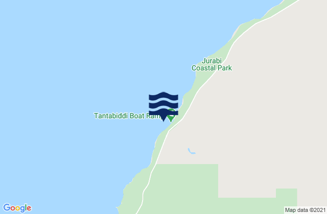 Mapa de mareas Tantabiddi, Australia