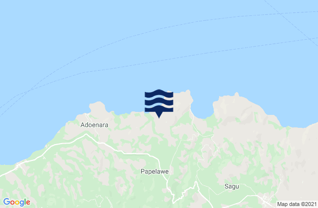 Mapa de mareas Tanuwore, Indonesia
