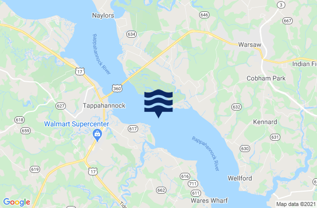 Mapa de mareas Tappahannock Bridge 1.8 miles SE of, United States