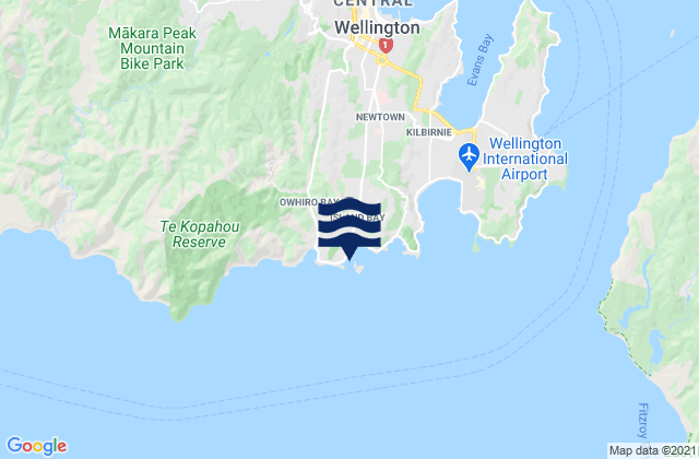 Mapa de mareas Taputeranga Island, New Zealand