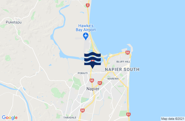 Mapa de mareas Taradale, New Zealand