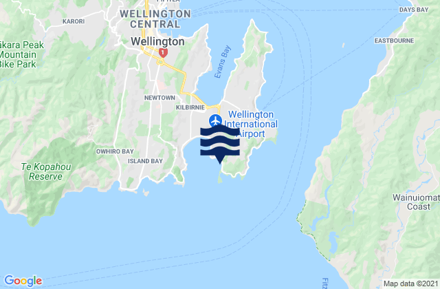 Mapa de mareas Tarakena Bay, New Zealand