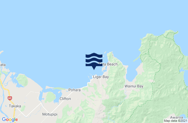Mapa de mareas Tarakohe, New Zealand