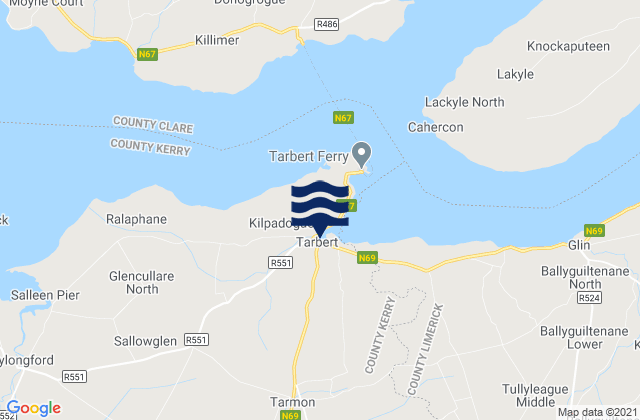 Mapa de mareas Tarbert, Ireland