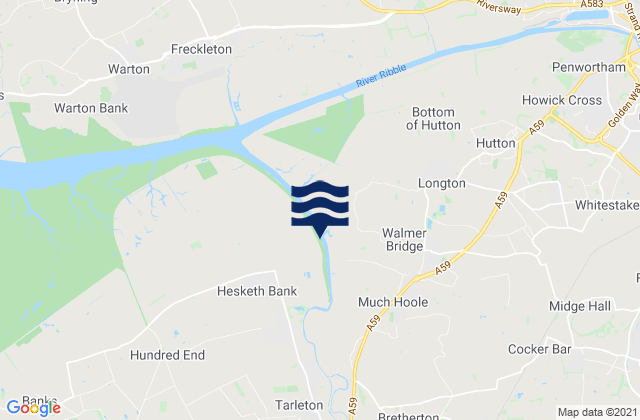 Mapa de mareas Tarleton, United Kingdom