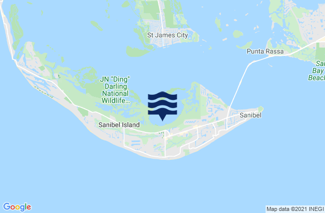 Mapa de mareas Tarpon Bay Sanibel Island, United States