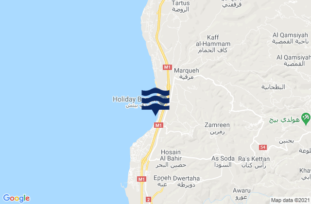 Mapa de mareas Tartus Governorate, Syria