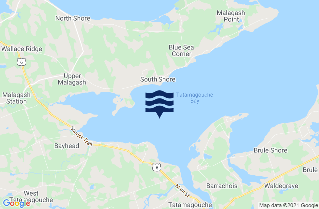 Mapa de mareas Tatamagouche Bay, Canada