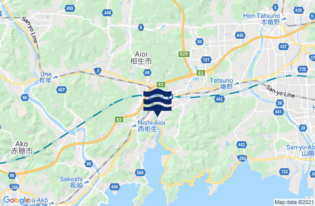 Mapa de mareas Tatsuno-shi, Japan