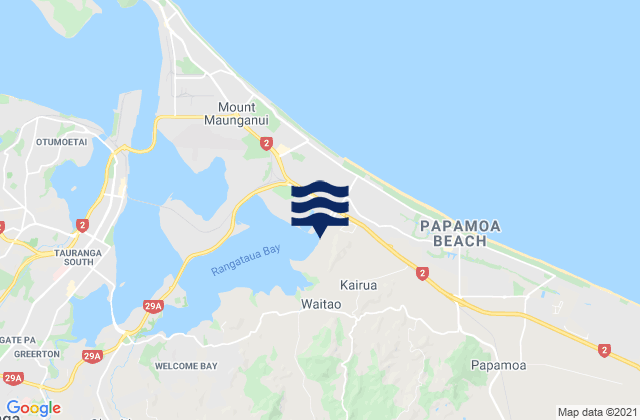 Mapa de mareas Tauranga City, New Zealand
