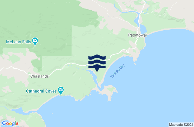 Mapa de mareas Tautuku Beach, New Zealand