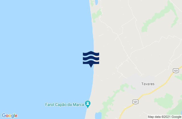 Mapa de mareas Tavares, Brazil