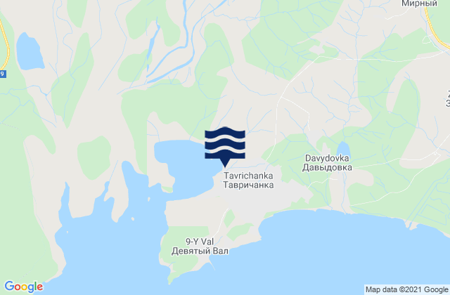 Mapa de mareas Tavrichanka, Russia