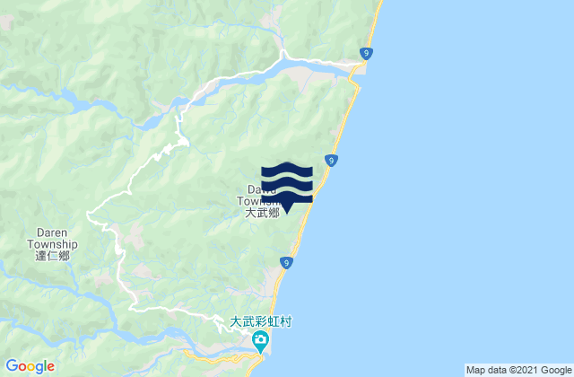 Mapa de mareas Tawu, Taiwan