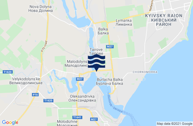 Mapa de mareas Tayirove, Ukraine