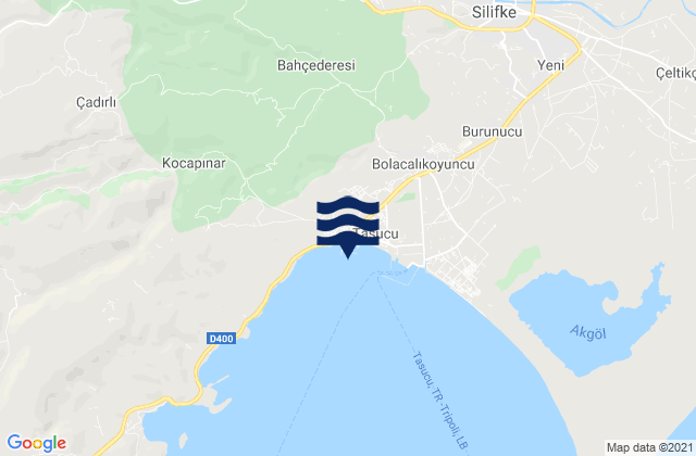 Mapa de mareas Taşucu, Turkey