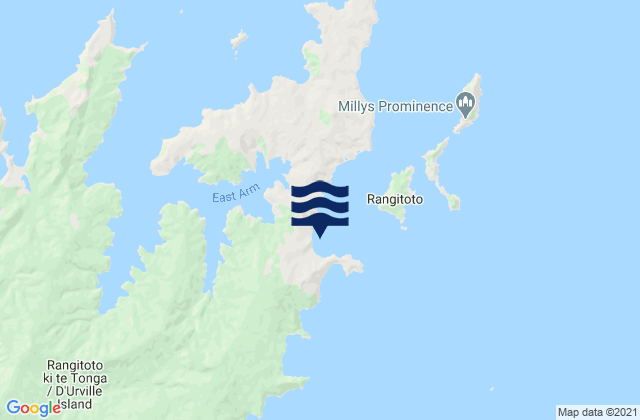 Mapa de mareas Te Akau (Black Beach), New Zealand
