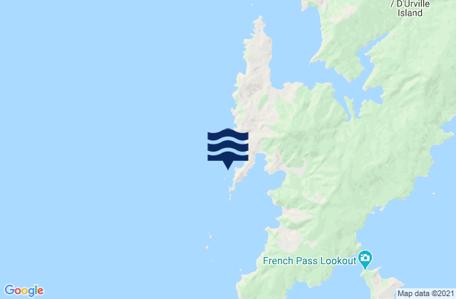 Mapa de mareas Te Horo Island, New Zealand