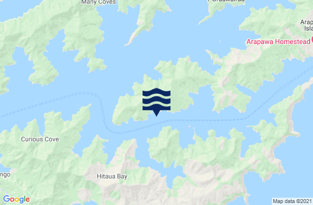 Mapa de mareas Te Iro Bay, New Zealand