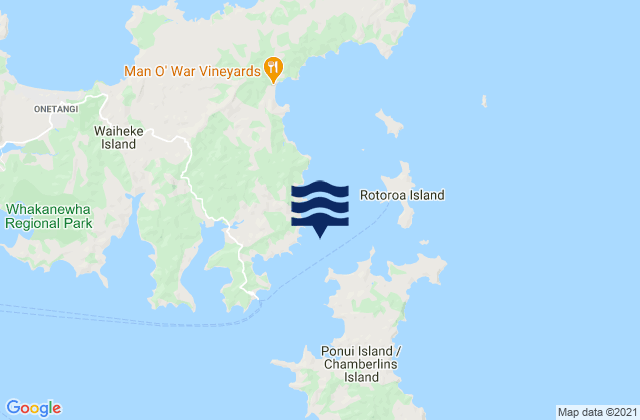 Mapa de mareas Te Kawau Bay, New Zealand