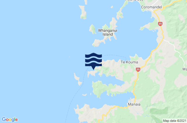 Mapa de mareas Te Kouma Harbour, New Zealand