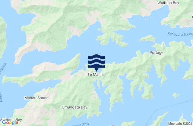 Mapa de mareas Te Mahia Bay, New Zealand