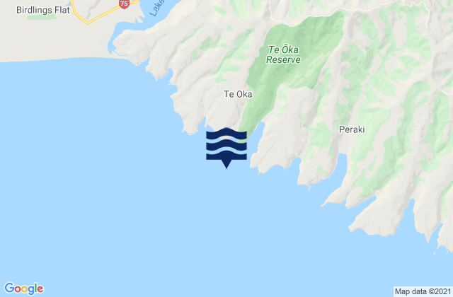 Mapa de mareas Te Oka Bay, New Zealand
