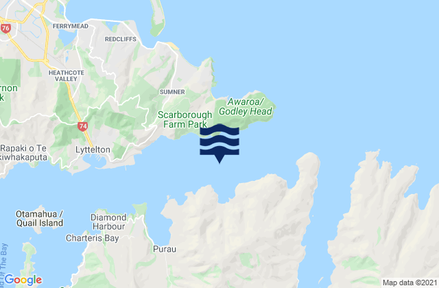 Mapa de mareas Te Pohue/Camp Bay, New Zealand