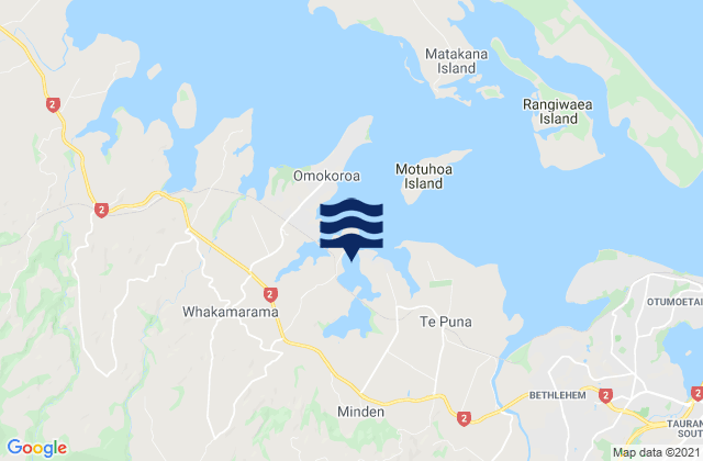 Mapa de mareas Te Puna Estuary, New Zealand