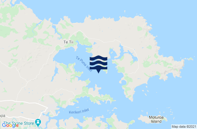 Mapa de mareas Te Puna Inlet, New Zealand