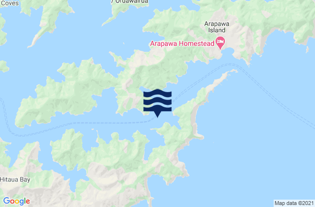 Mapa de mareas Te Rua Bay, New Zealand