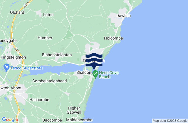 Mapa de mareas Teignmouth Back Beach, United Kingdom