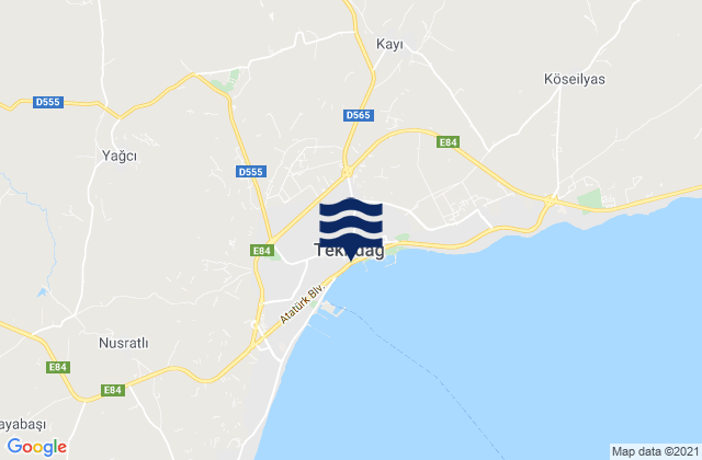Mapa de mareas Tekirdağ, Turkey