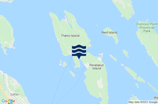 Mapa de mareas Telegraph Harbour, Canada