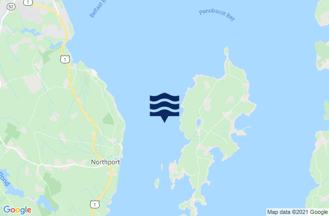 Mapa de mareas Temple Heights NE of W Penobscot Bay, United States