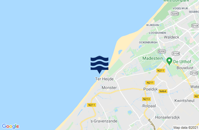 Mapa de mareas Ter Heijde, Netherlands