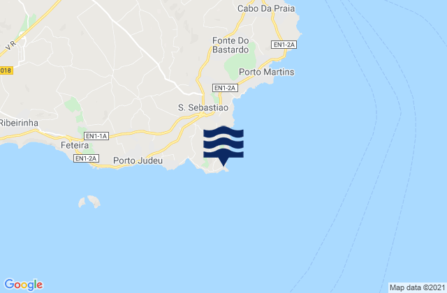 Mapa de mareas Terceira - Contendas, Portugal