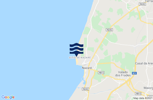 Mapa de mareas Terceira - Praia do Norte, Portugal