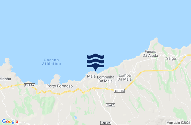 Mapa de mareas Terceira - Santa Catarina, Portugal